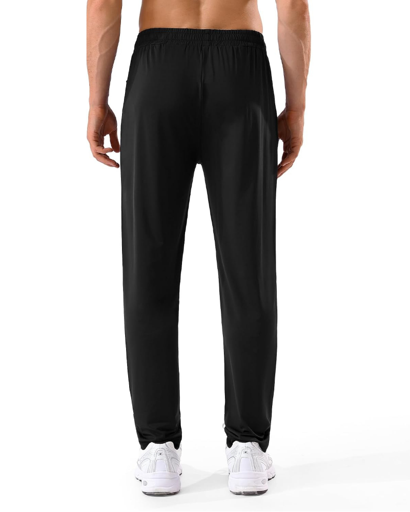 Evan Men’s 5-Pack Athletic Sweatpants – 4-Way Stretch, Zipper Pockets & Open Hem