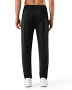 Evan Men’s 5-Pack Athletic Sweatpants – 4-Way Stretch, Zipper Pockets & Open Hem