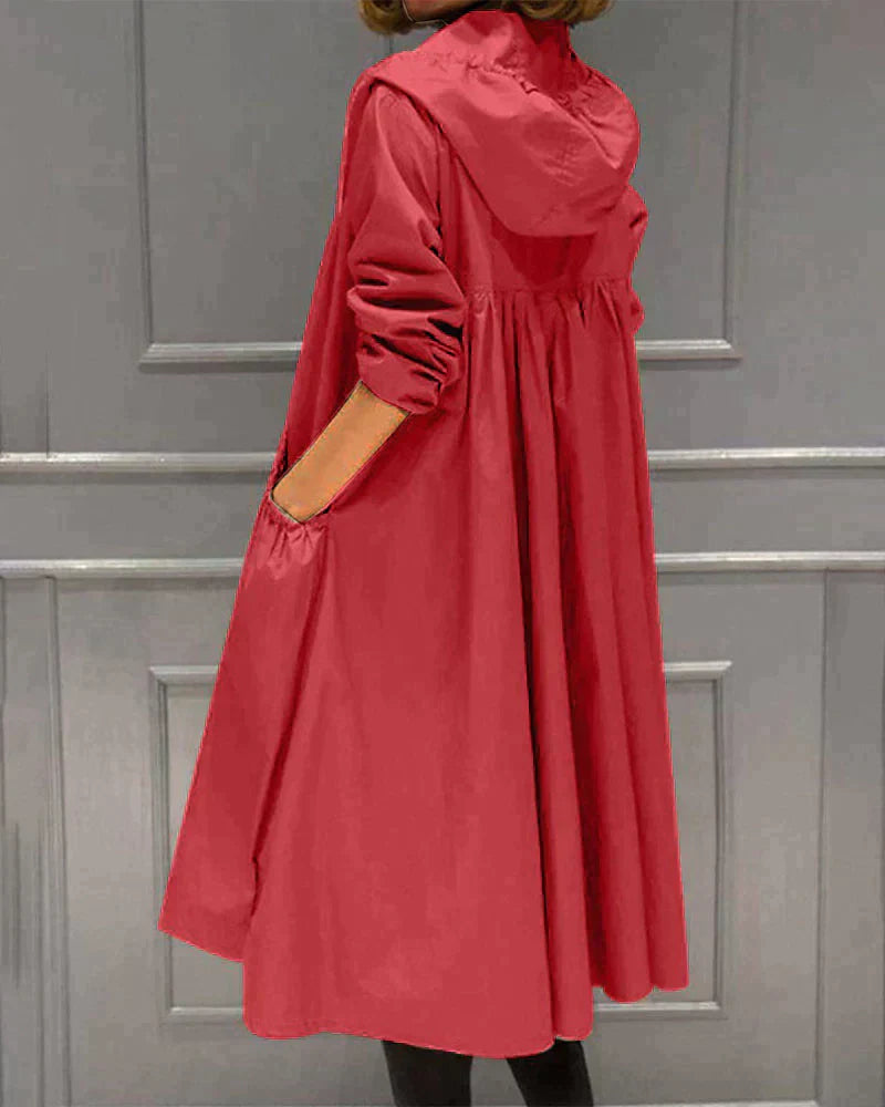 Millie Women's Long Raincoat – Waterproof Breathable Lightweight Coat