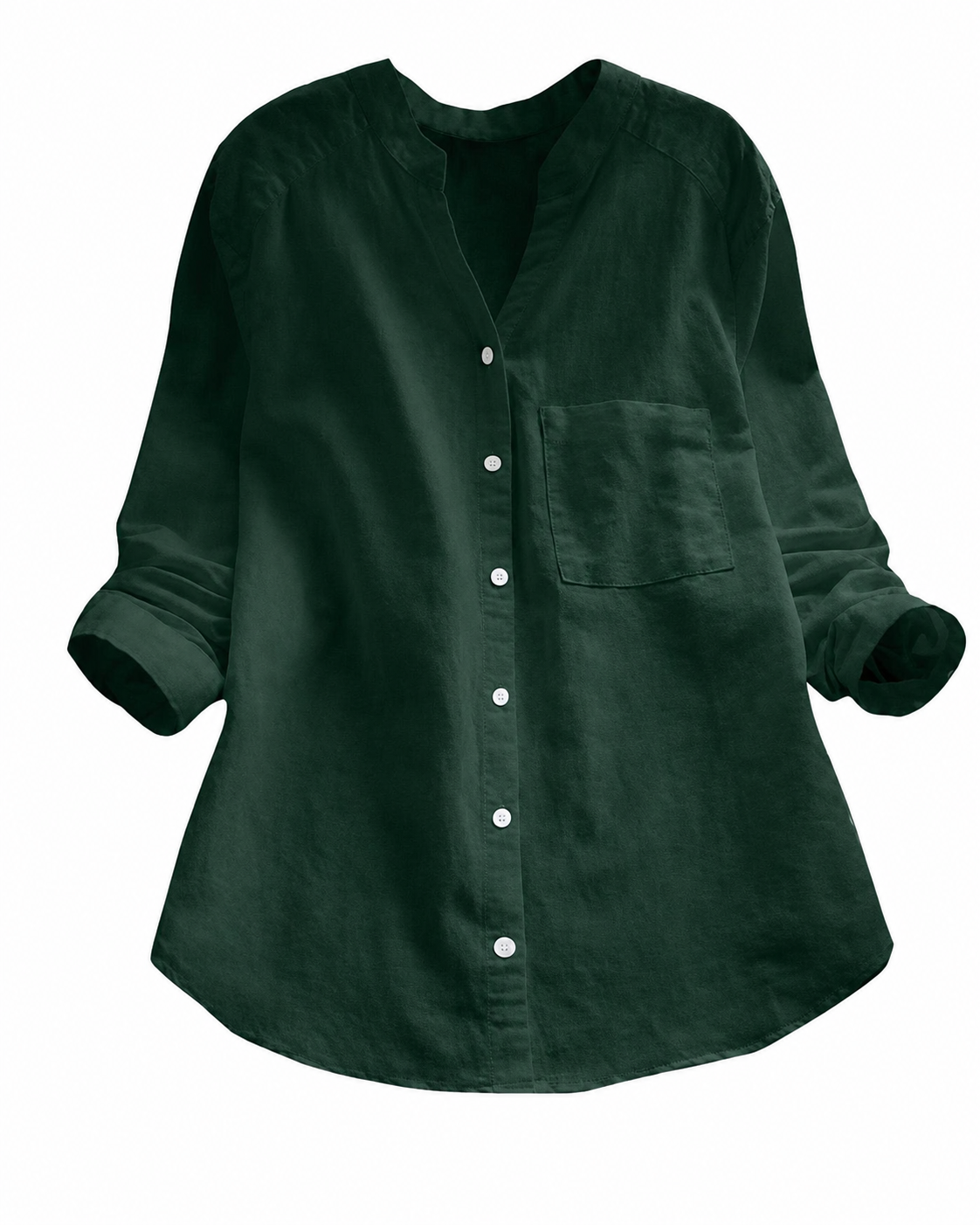 Aloyse Women's Linen Cotton Shirt – Relaxed Fit Breathable Button-Up Top