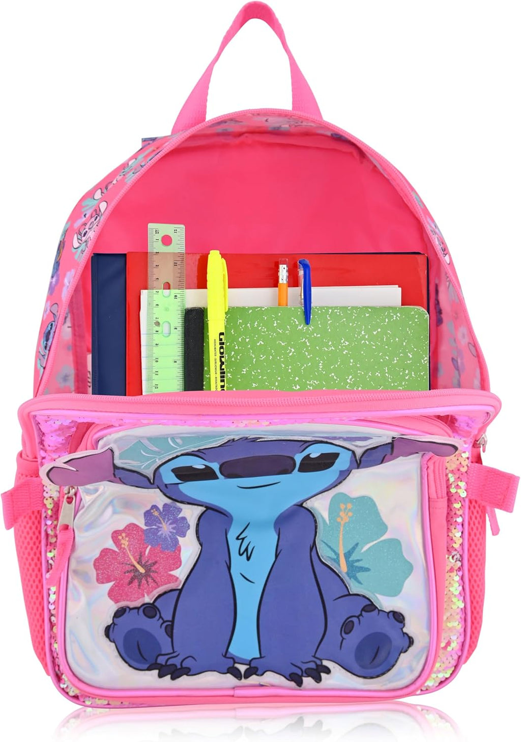 Madison Kids Stitch Backpack Set – 16" School Backpack with Insulated Lunch Box & Side Pockets