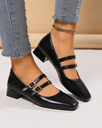 Luciana Women’s Ballet Flats – Elegant Double Strap Shoes with Comfortable Fit
