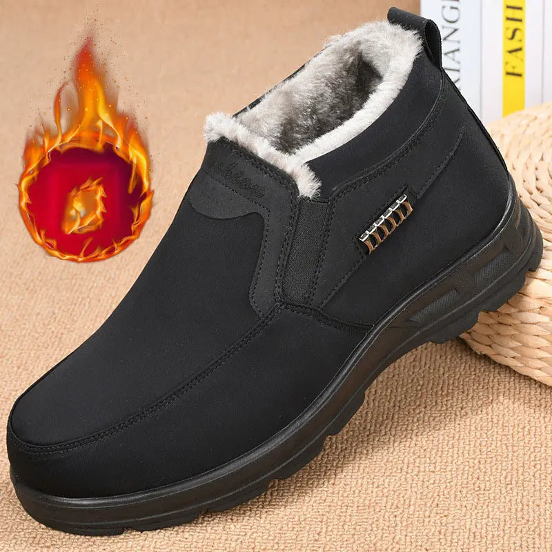 Ryan Men's Winter Shoes – Plush Lined Slip-On Warm Anti-Slip Casual Footwear