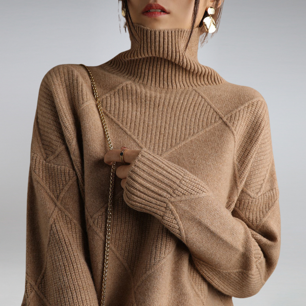 Luciana Women’s Cashmere Turtleneck Sweater – Soft Luxury Knit with Elegant Fit