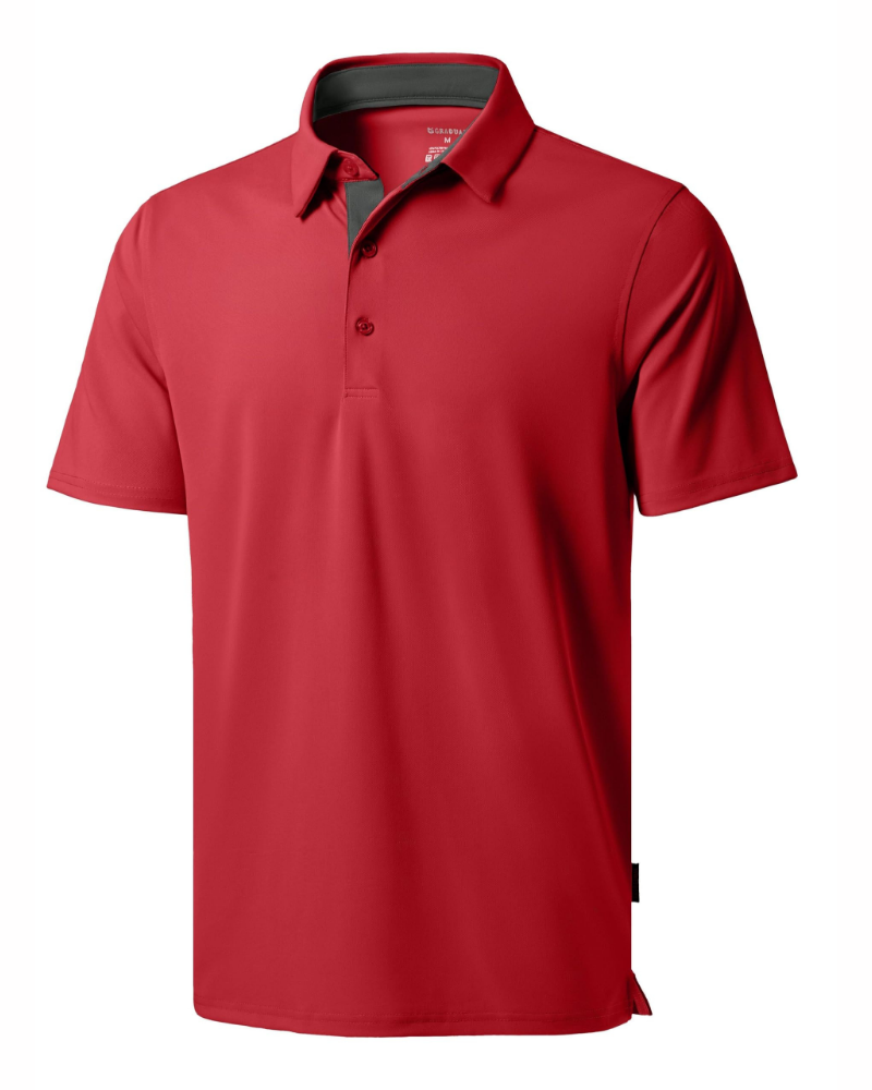 Caleb Men’s Golf Polo Shirt – Dry-Fit, UPF 50+, Moisture-Wicking Pique Fabric
