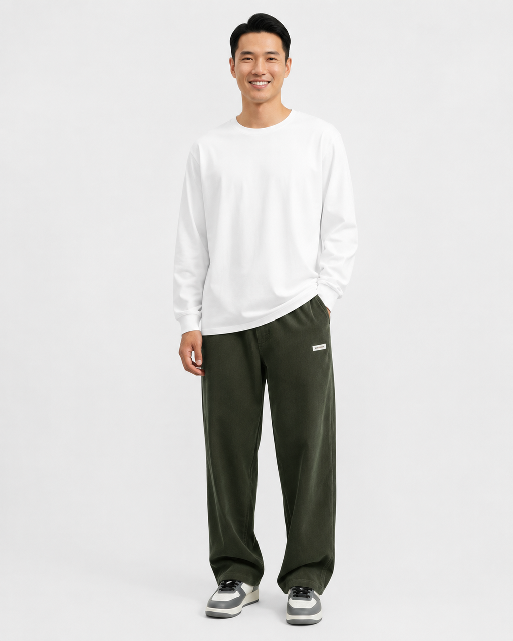 Noahry Men's Corduroy Pants – Loose Fit Straight Leg Streetwear Trousers