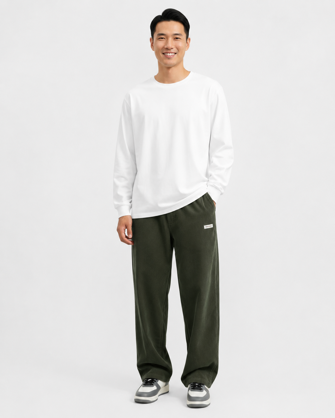 Noahry Men's Corduroy Pants – Loose Fit Straight Leg Streetwear Trousers