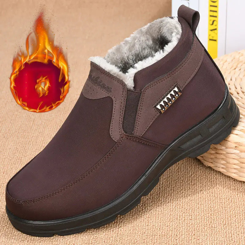 Ryan Men's Winter Shoes – Plush Lined Slip-On Warm Anti-Slip Casual Footwear