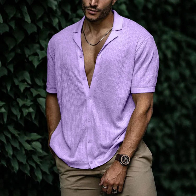 Leandro Men’s Linen Shirt – Breathable Long Sleeve Summer Shirt with Classic Fit