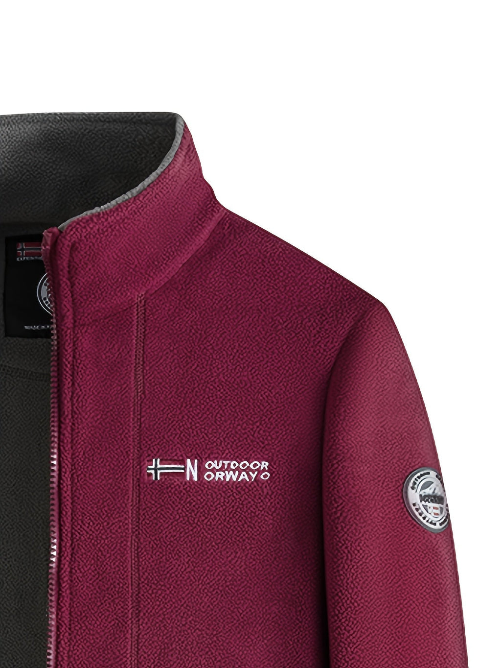 Julius Men's Fleece Jacket – Outdoor Norway High Collar Breathable Warm Layer