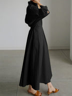 Lucie Women's Button Midi Dress – Elegant Lightweight Front Button Dress