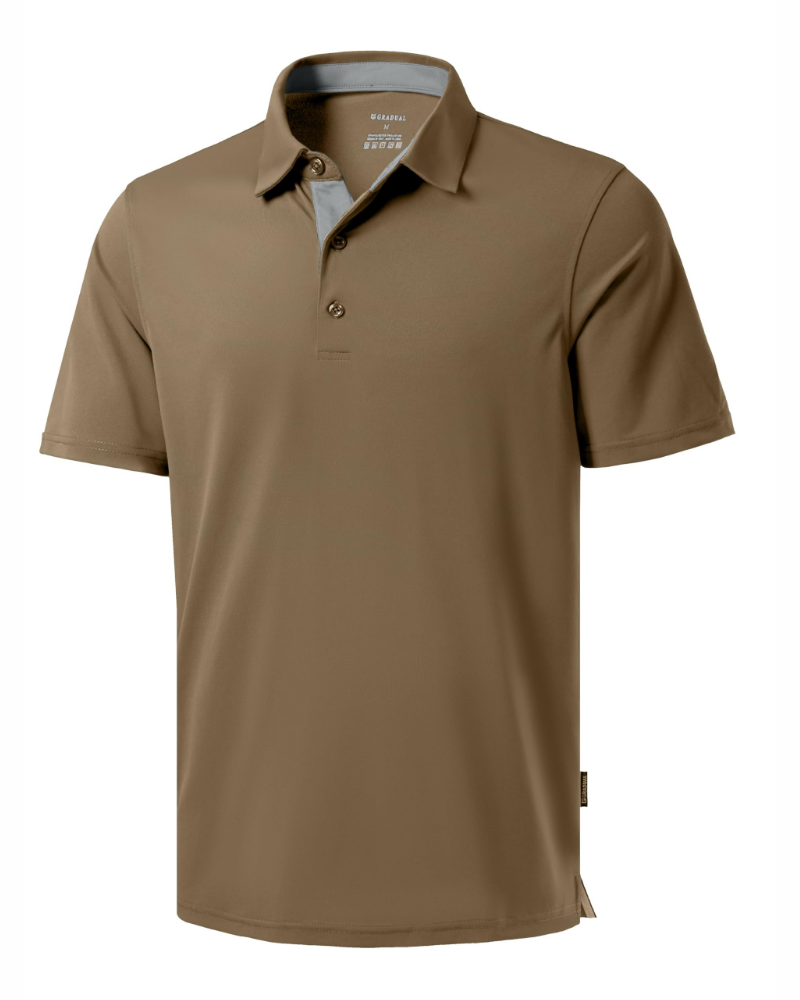 Caleb Men’s Golf Polo Shirt – Dry-Fit, UPF 50+, Moisture-Wicking Pique Fabric