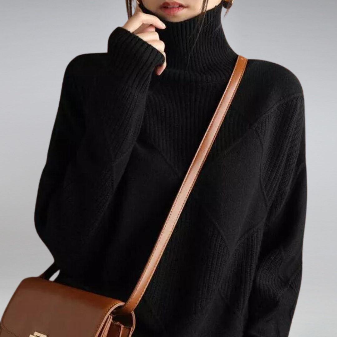 Luciana Women’s Cashmere Turtleneck Sweater – Soft Luxury Knit with Elegant Fit