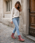 Andrea Women's Boots – Handcrafted Style Non-Slip Sole Zip or Lace-Up Boots