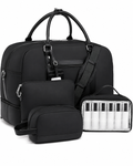 Avery Women’s 4-Piece Weekender Bag Set – Carry-On Duffel with Shoe Compartment
