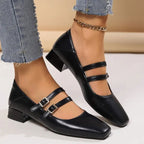 Luciana Women’s Ballet Flats – Elegant Double Strap Shoes with Comfortable Fit