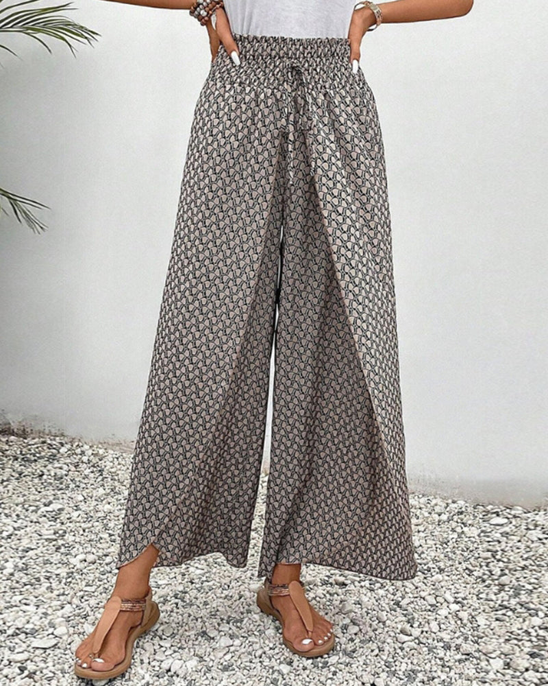 Henriette Women's Wide Leg Pants – High Waist Lightweight Elegant Trousers