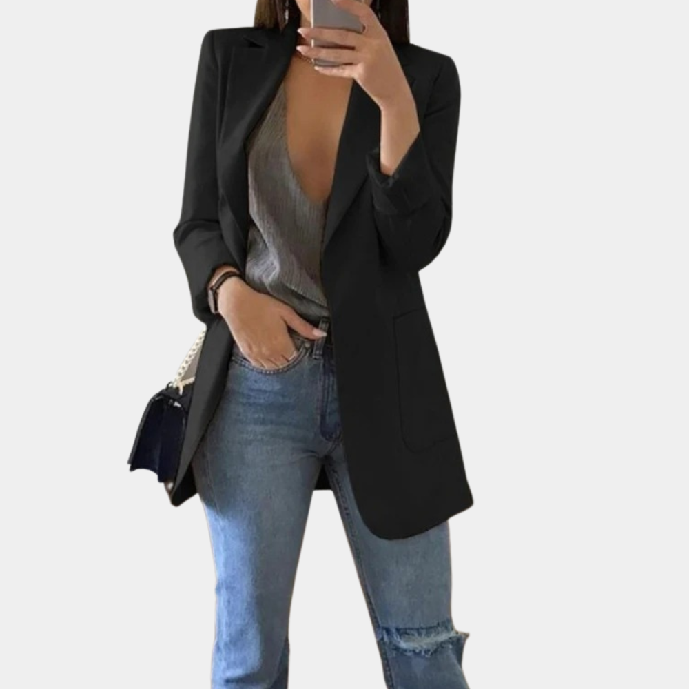 Bella Women's Blazer – Elegant Long Sleeve Office Jacket for Chic Outfits
