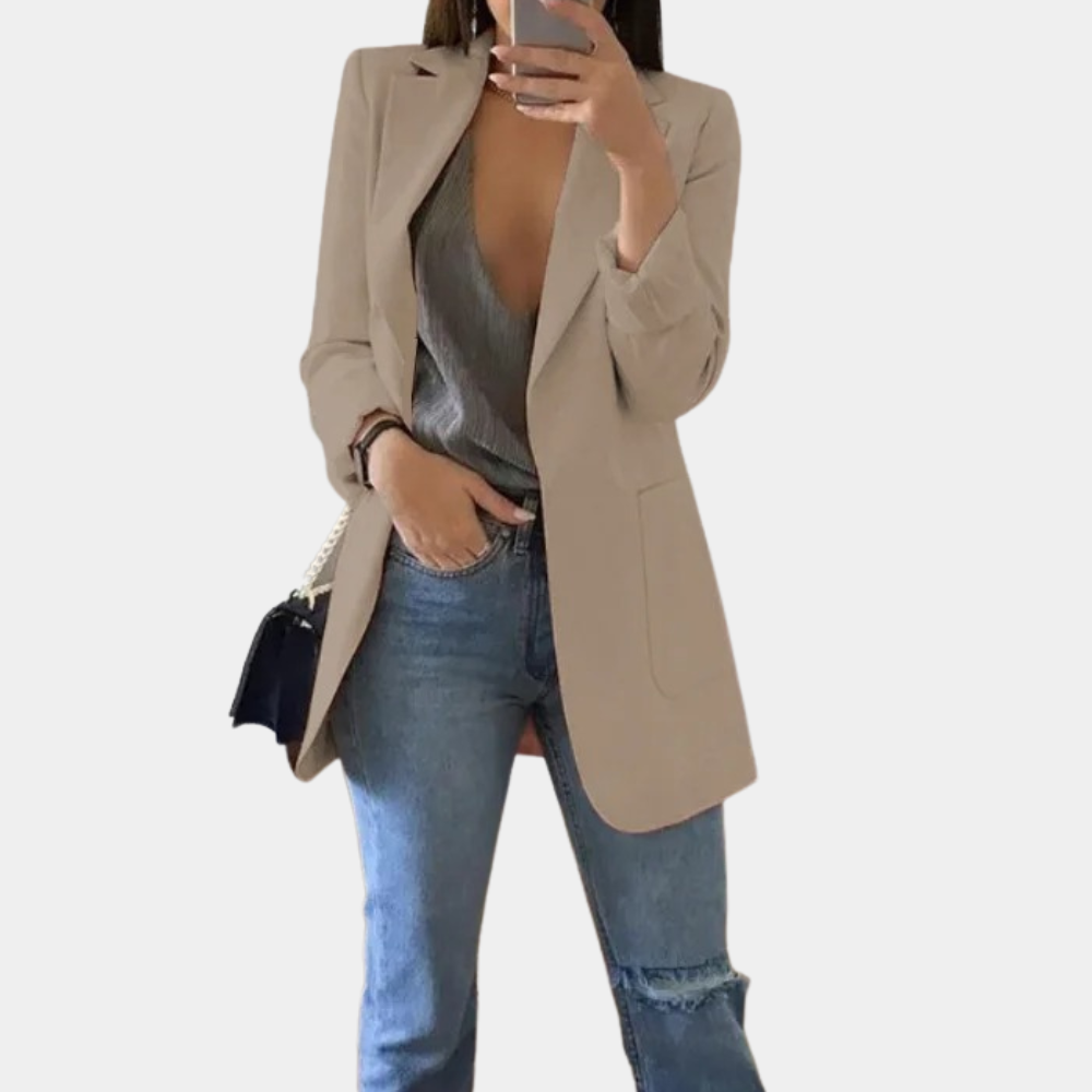 Bella Women's Blazer – Elegant Long Sleeve Office Jacket for Chic Outfits