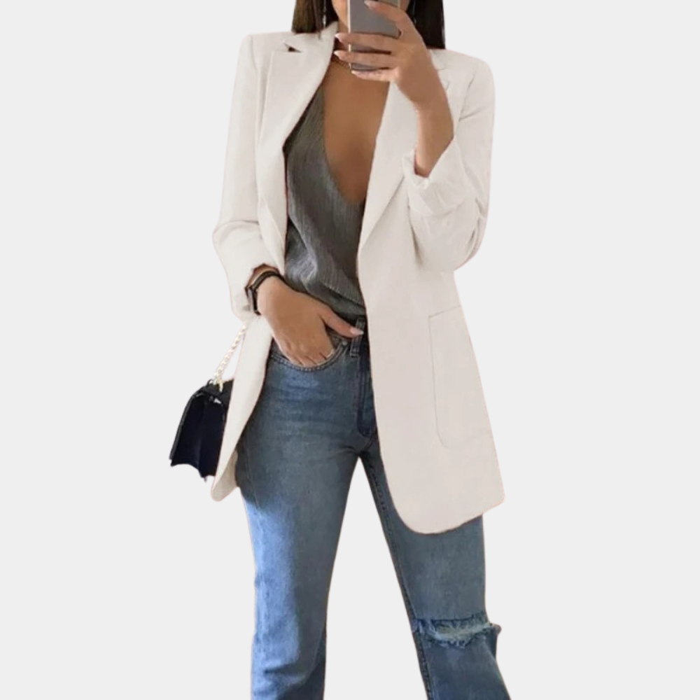 Bella Women's Blazer – Elegant Long Sleeve Office Jacket for Chic Outfits