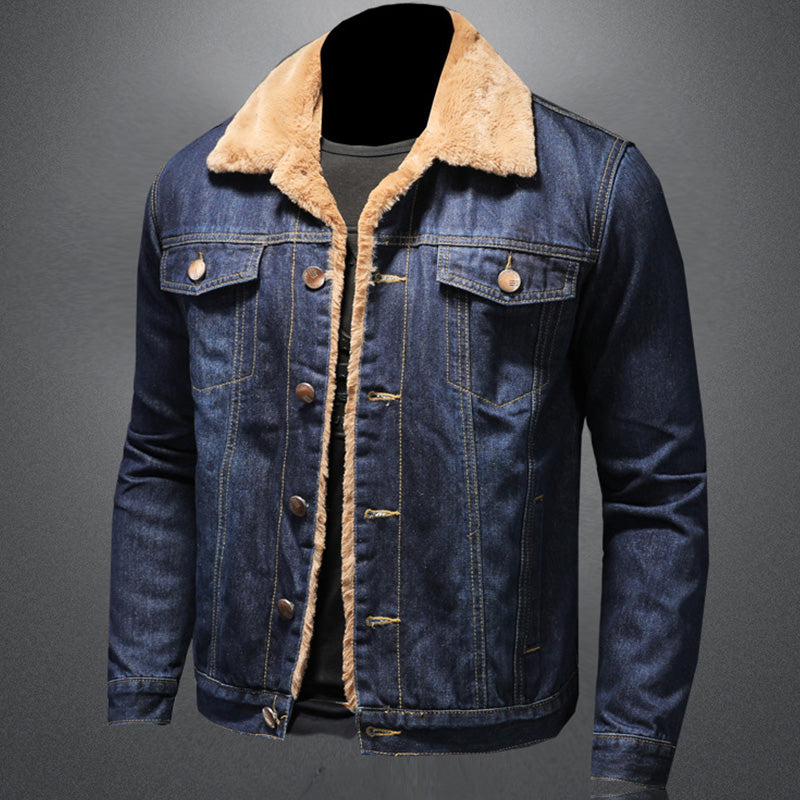 Jackson Men's Lined Denim Jacket – Button-Up Classic Casual Jean Coat