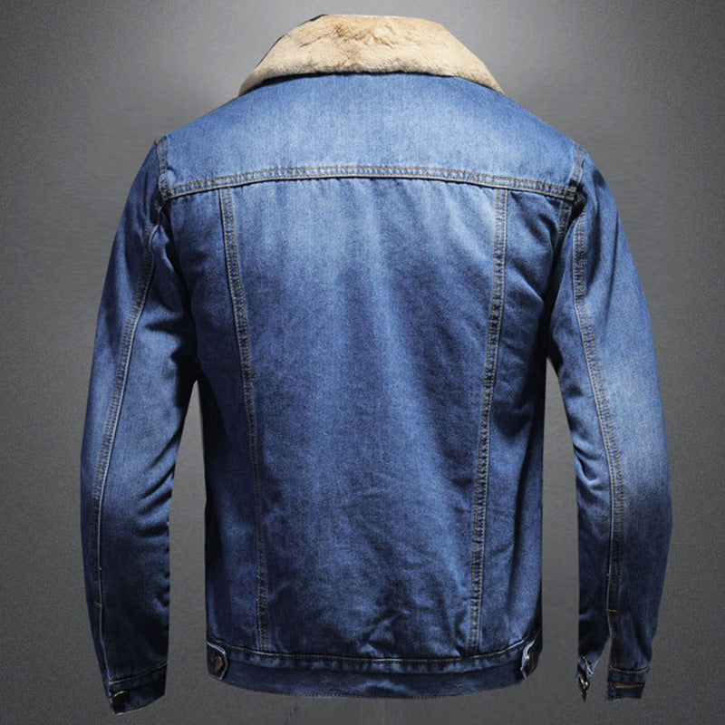 Jackson Men's Lined Denim Jacket – Button-Up Classic Casual Jean Coat