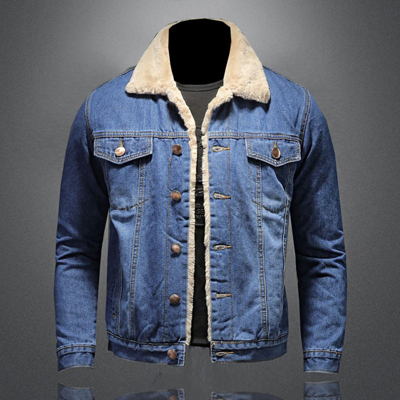 Jackson Men's Lined Denim Jacket – Button-Up Classic Casual Jean Coat