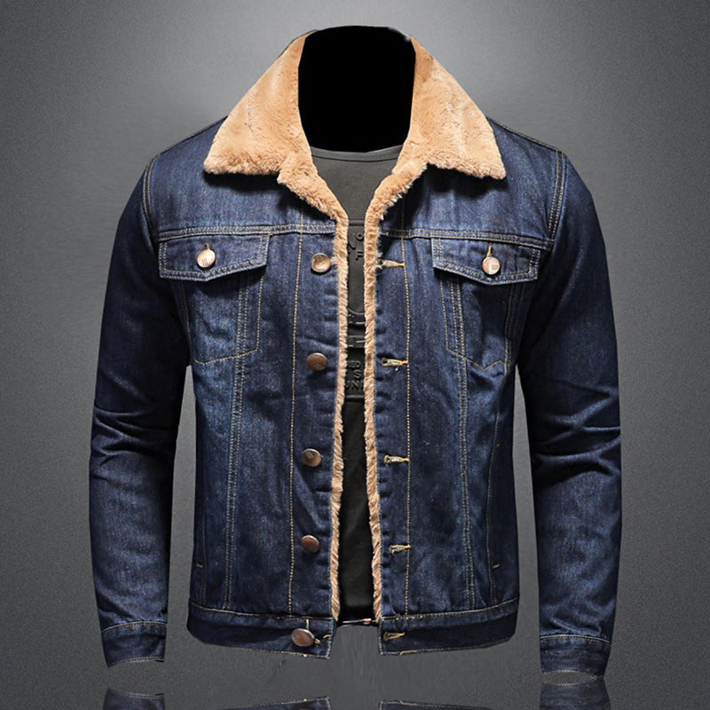 Jackson Men's Lined Denim Jacket – Button-Up Classic Casual Jean Coat