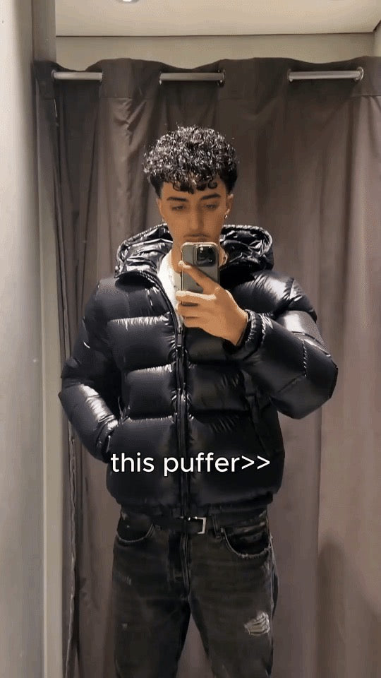 Sean Men's Puffer Jacket – Water-Resistant Winter Coat with Zip Pockets