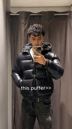 Sean Men's Puffer Jacket – Water-Resistant Winter Coat with Zip Pockets