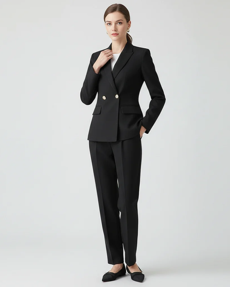 Caroline Women's Blazer & Pants Set – Tailored 2-Piece Suit for Work & Events