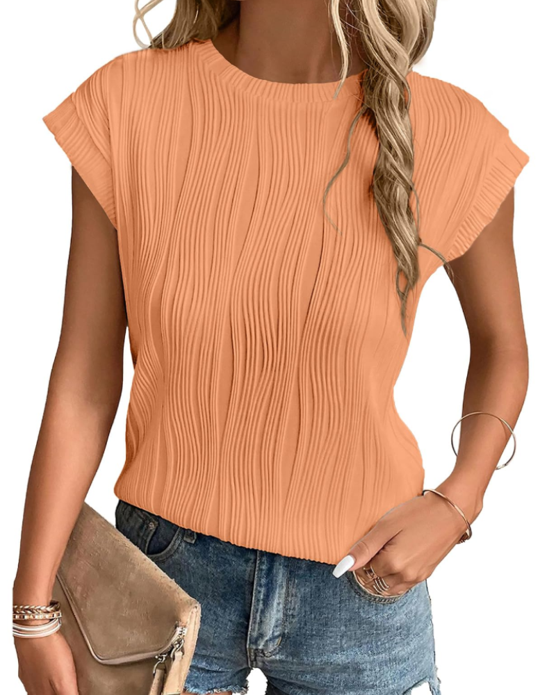 Brooke Women’s Batwing Sleeve Top – Casual Crew Neck Knit Blouse with Relaxed Fit
