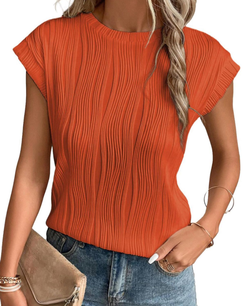 Brooke Women’s Batwing Sleeve Top – Casual Crew Neck Knit Blouse with Relaxed Fit