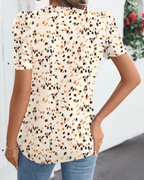 Margot Women’s Puff Sleeve Top – V-Neck Short Sleeve WoArk A