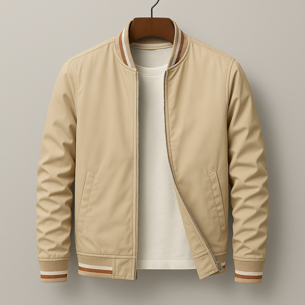 Bob Men’s Varsity Bomber Jacket – Lightweight Casual Zip-Up Jacket for Spring & Fall