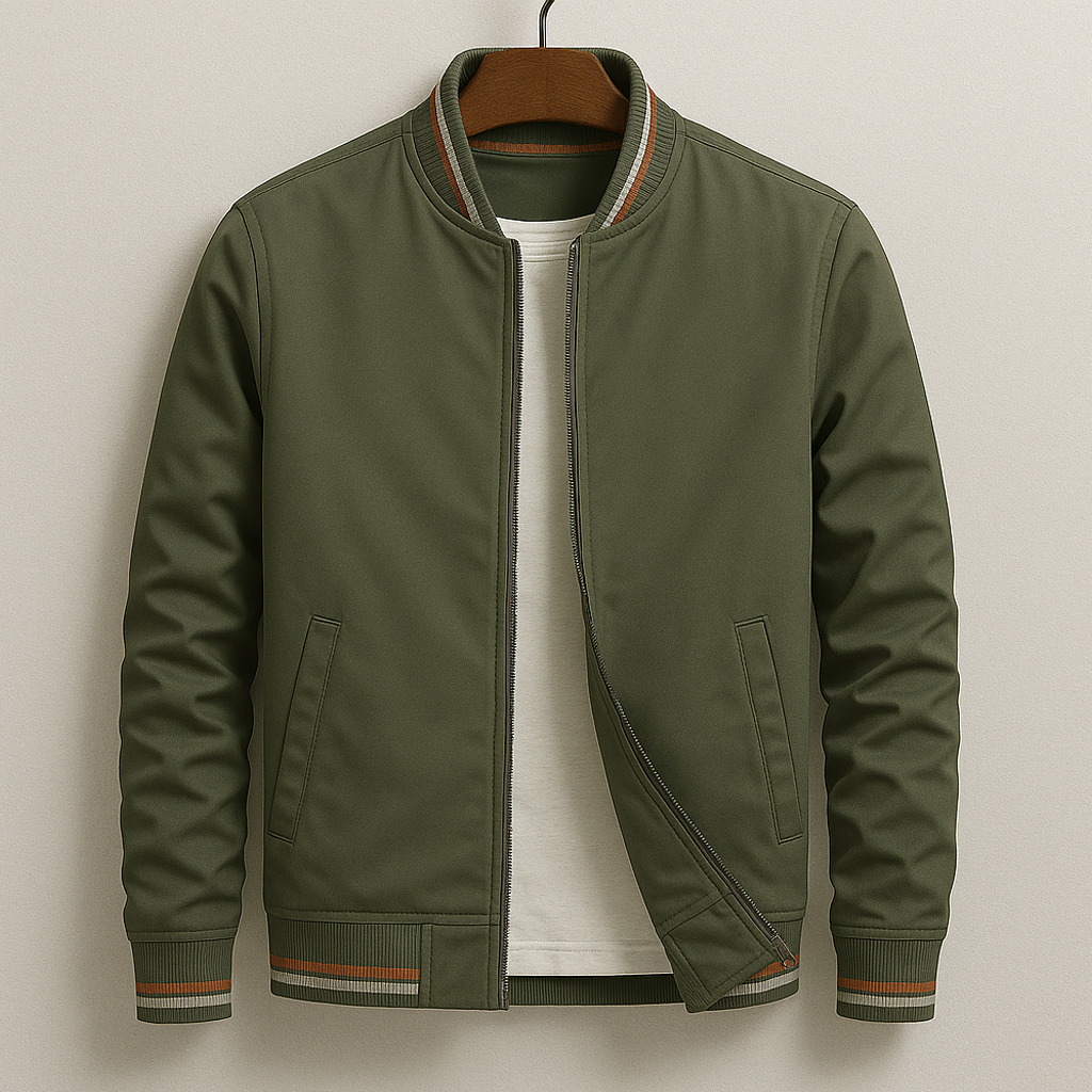 Bob Men’s Varsity Bomber Jacket – Lightweight Casual Zip-Up Jacket for Spring & Fall