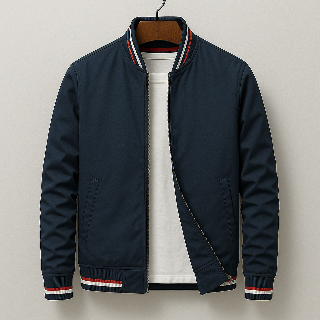 Bob Men’s Varsity Bomber Jacket – Lightweight Casual Zip-Up Jacket for Spring & Fall