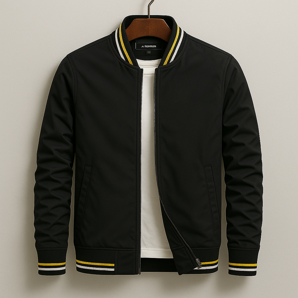 Bob Men’s Varsity Bomber Jacket – Lightweight Casual Zip-Up Jacket for Spring & Fall