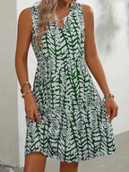 Hannie Women's Mini Dress – Sleeveless Printed Summer Dress for Beach & Brunch