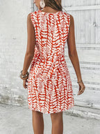 Hannie Women's Mini Dress – Sleeveless Printed Summer Dress for Beach & Brunch