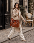 Nicole Women’s Leather Handbag – Vintage Crossbody Tote with Adjustable Strap