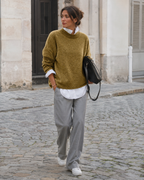 Celine Women's Cashmere Sweater – Soft Elegant Knit Pullover for Office & Casual Wear