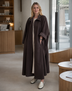 Camila Women's Oversized Long Coat – Minimalist Winter Coat for Layering