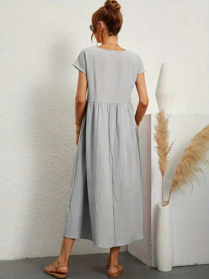 Melody Women's Maxi Dress – Lightweight Cotton Blend Summer Dress