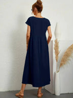 Melody Women's Maxi Dress – Lightweight Cotton Blend Summer Dress