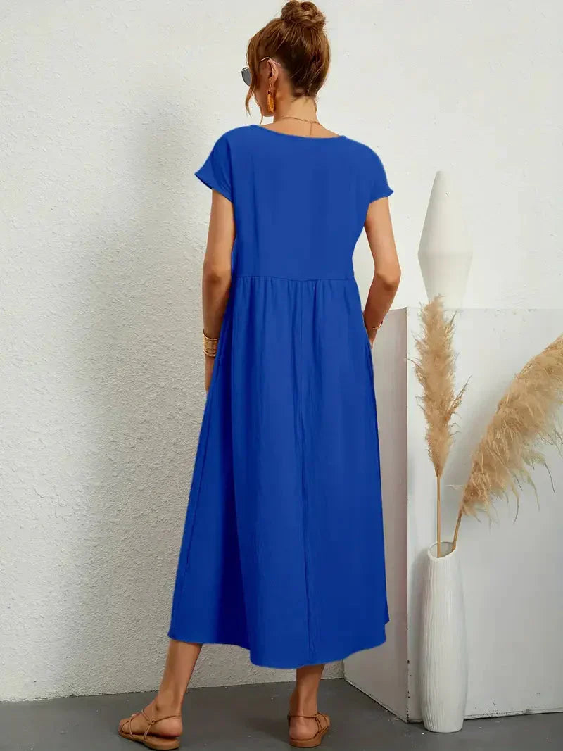 Melody Women's Maxi Dress – Lightweight Cotton Blend Summer Dress