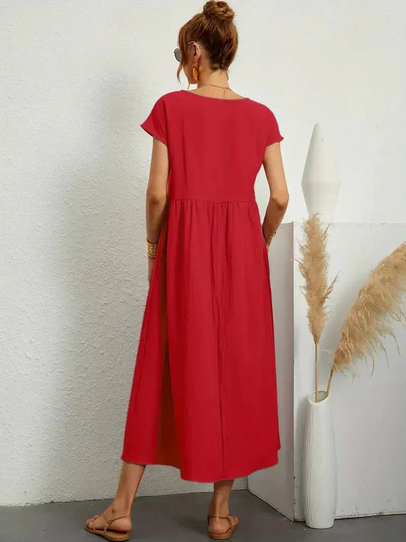 Melody Women's Maxi Dress – Lightweight Cotton Blend Summer Dress
