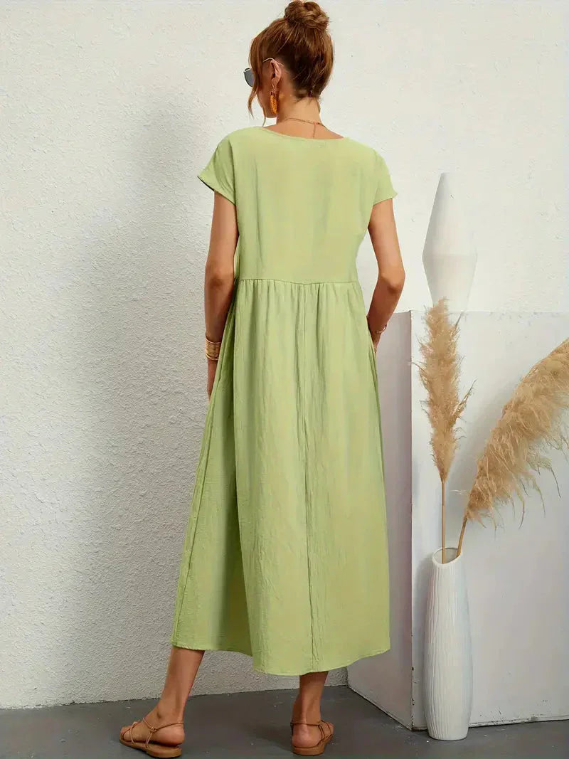 Melody Women's Maxi Dress – Lightweight Cotton Blend Summer Dress