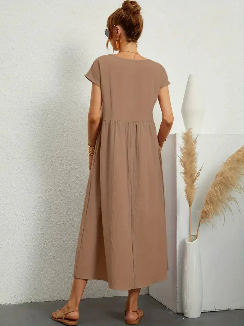 Melody Women's Maxi Dress – Lightweight Cotton Blend Summer Dress