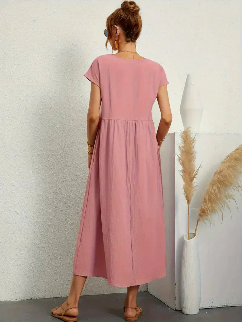 Melody Women's Maxi Dress – Lightweight Cotton Blend Summer Dress